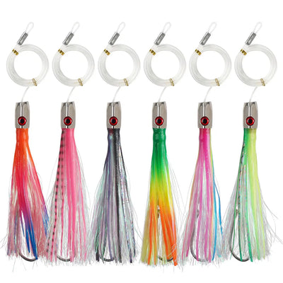 90g Skirted Trolling Jig Head Lure | Big Game Octopus Skirt | Offshore Marlin & Tuna Lure