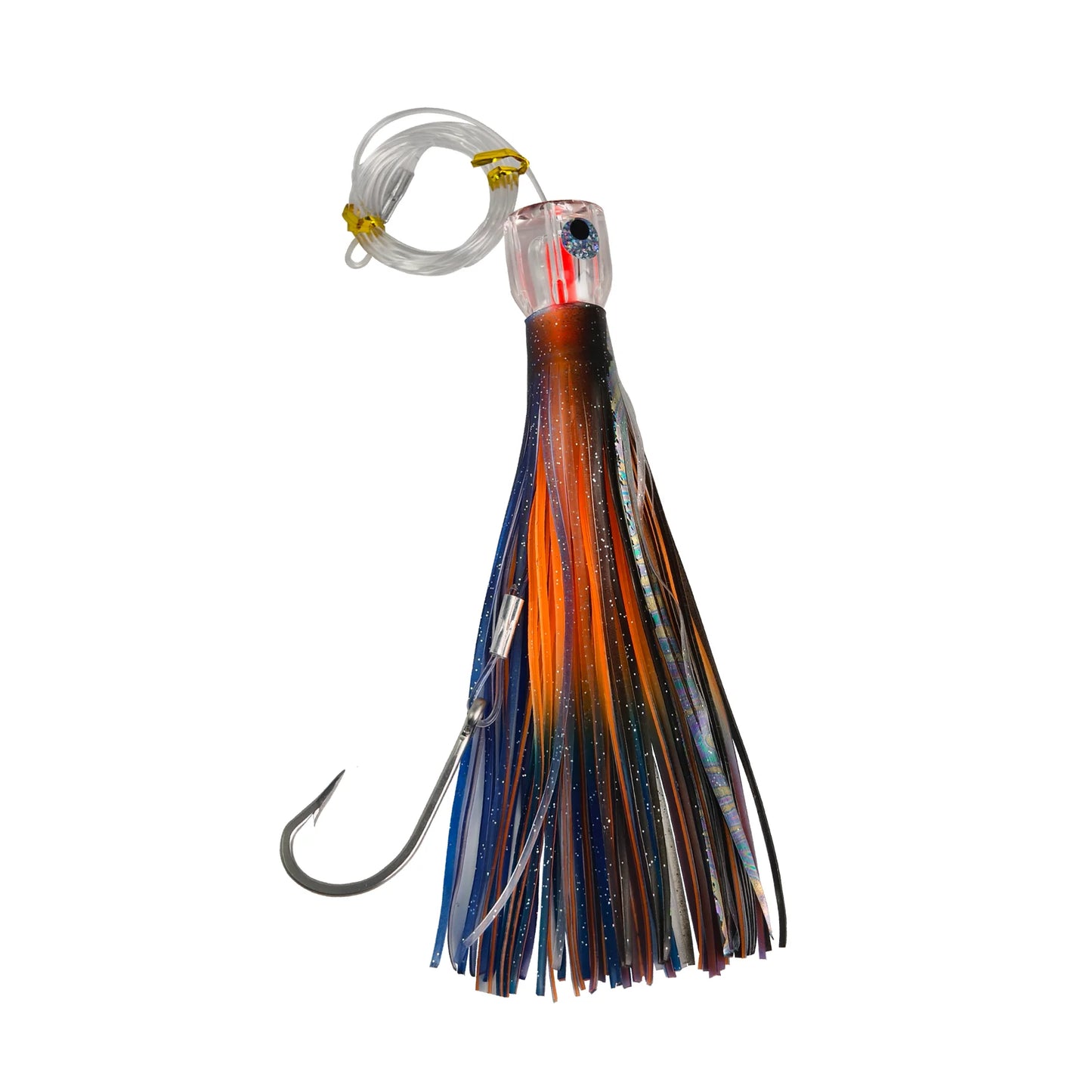 Acrylic Cup Head Jet Hole Trolling Lure | Pre-Rigged 8/0 Hook | Offshore Saltwater Lure for Marlin, Tuna & Wahoo