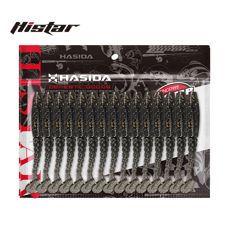 HISTAR T-Tail Soft Plastic Paddle Tail Shads | High Elasticity Silicone Fishing Lures