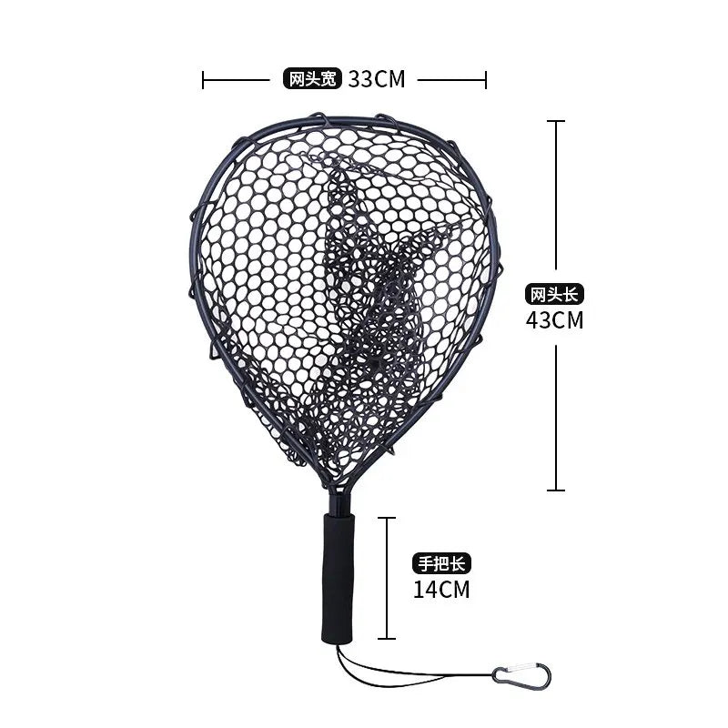 TAIYU Portable Fly Fishing Landing Net | Ultralight Aluminum Frame | Silicone Mesh | Hand Dip Net