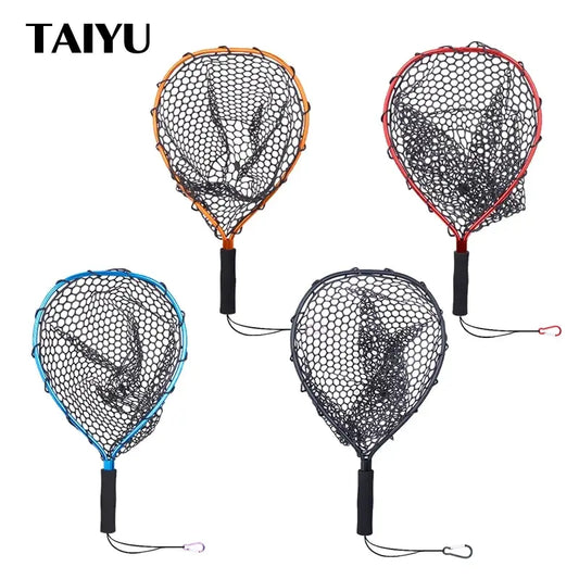 TAIYU Portable Fly Fishing Landing Net | Ultralight Aluminum Frame | Silicone Mesh | Hand Dip Net