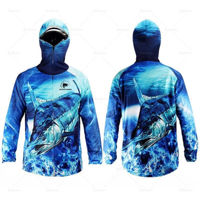 Men’s Hooded Fishing Shirt | Sun Protection UPF 50+ | Anti-Mosquito | Quick-Dry Performance Top