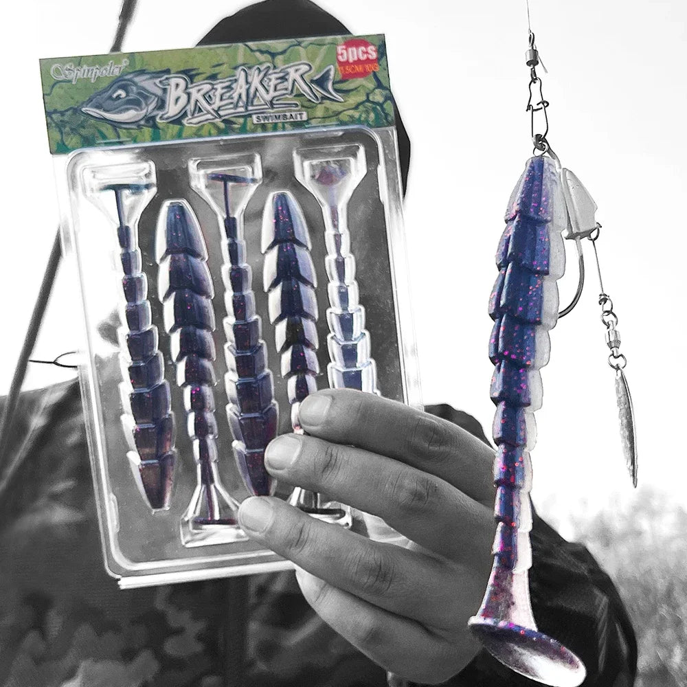 Spinpoler Breaker Paddle Tail Soft Lures | 7cm / 9cm / 11.5cm Salted Swimbaits