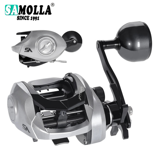 SAMOLLA Heavy-Duty Baitcasting Reel | 6.3:1 Gear Ratio | 15KG Max Drag | Waterproof | Saltwater & Catfishing Reel