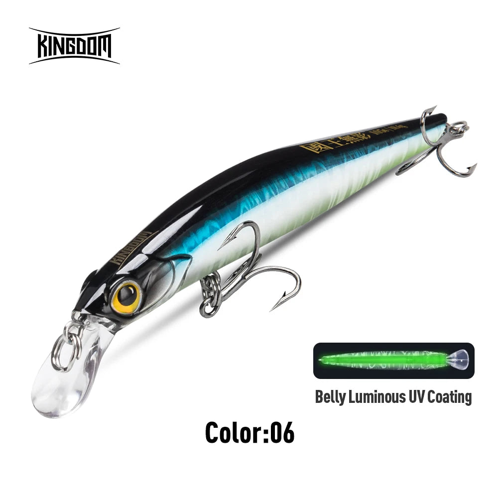 Kingdom Sinking Minnow Hardbody Lure | Saltwater Crankbait Fishing Lures