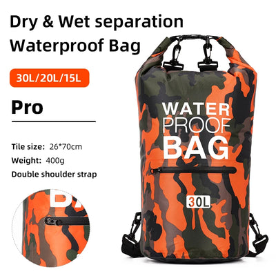 Waterproof Dry Backpack with Wet Separation Pocket | 15L / 30L