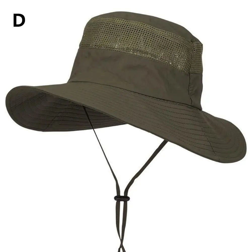 Outdoor Fishing Hat | Wide Brim with Neck Cover | Sun-Protective Breathable Fisherman Hat