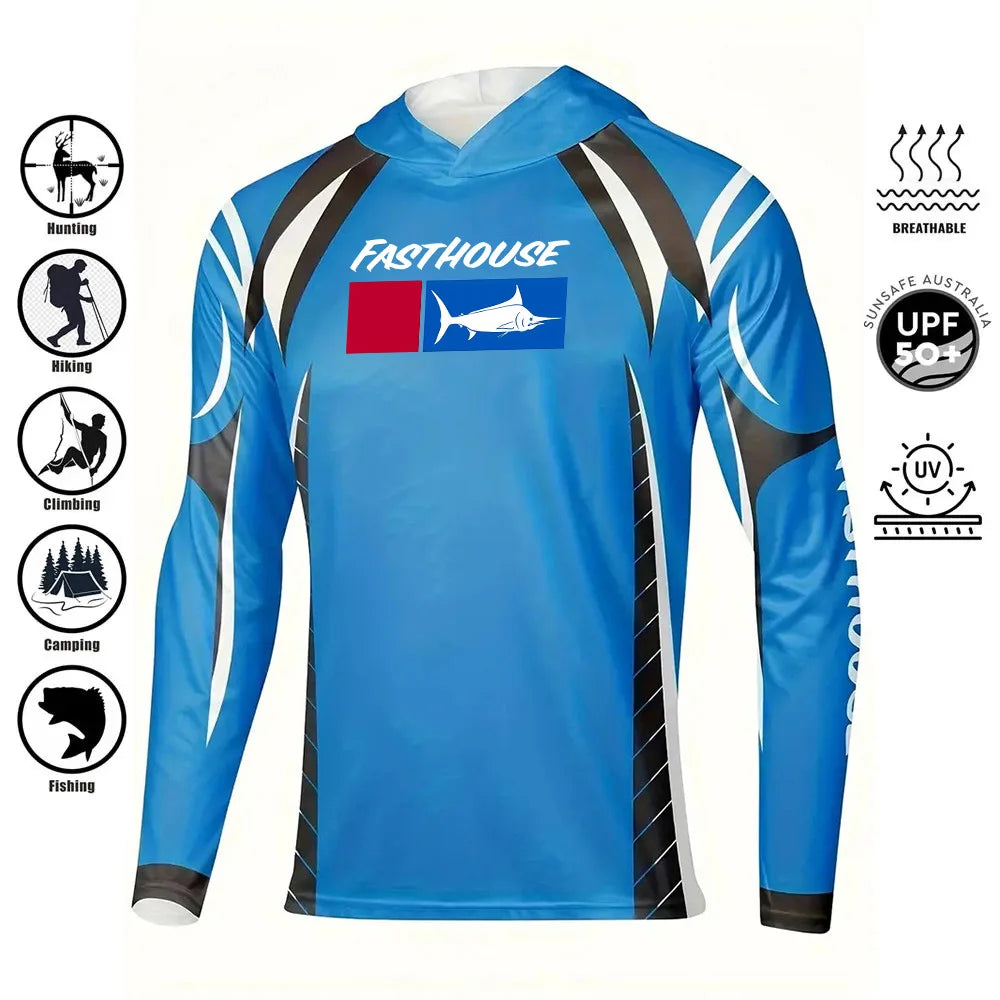 UPF 50+ Australian Summer Fishing Hoodie | Sun Safe Quick-Dry Long Sleeve Shirt