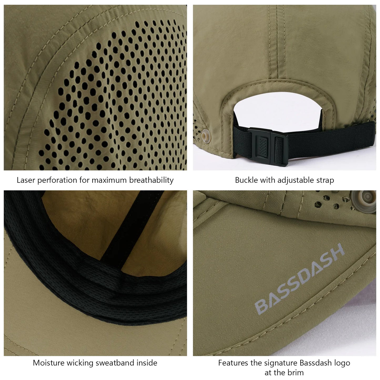 UPF 50+ Foldable Fishing Cap with Removable Neck Flap