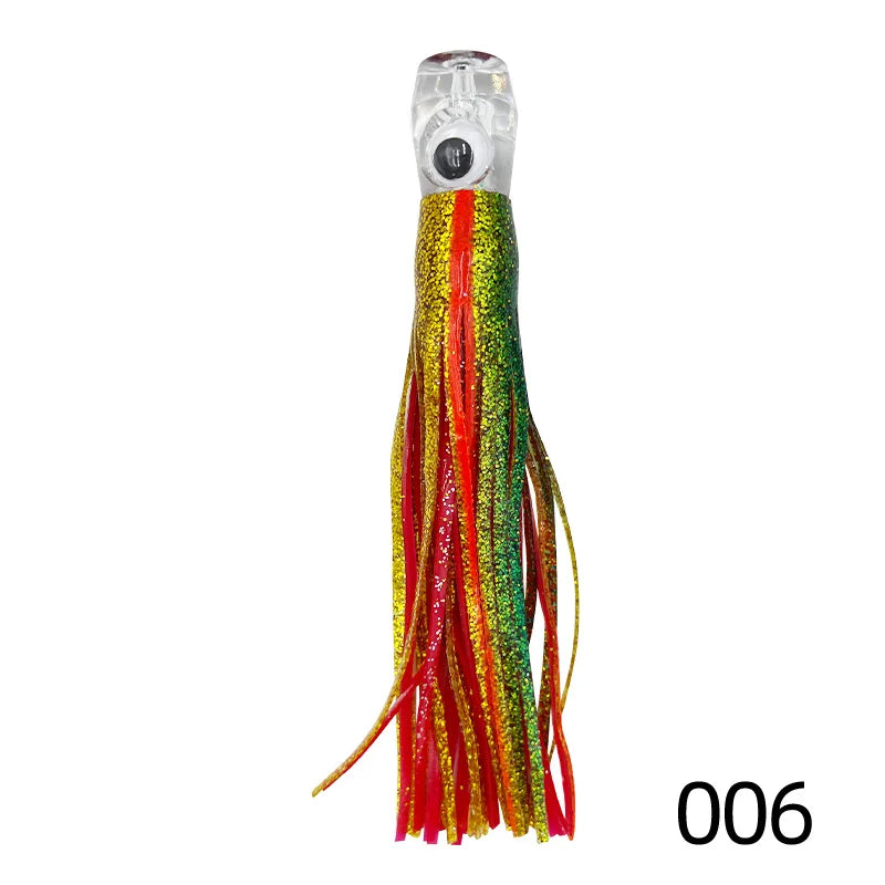 Squid Skirt Trolling Lure – 16 cm & 25 cm Offshore Game Lure (6 Colours, 150 cm Line)