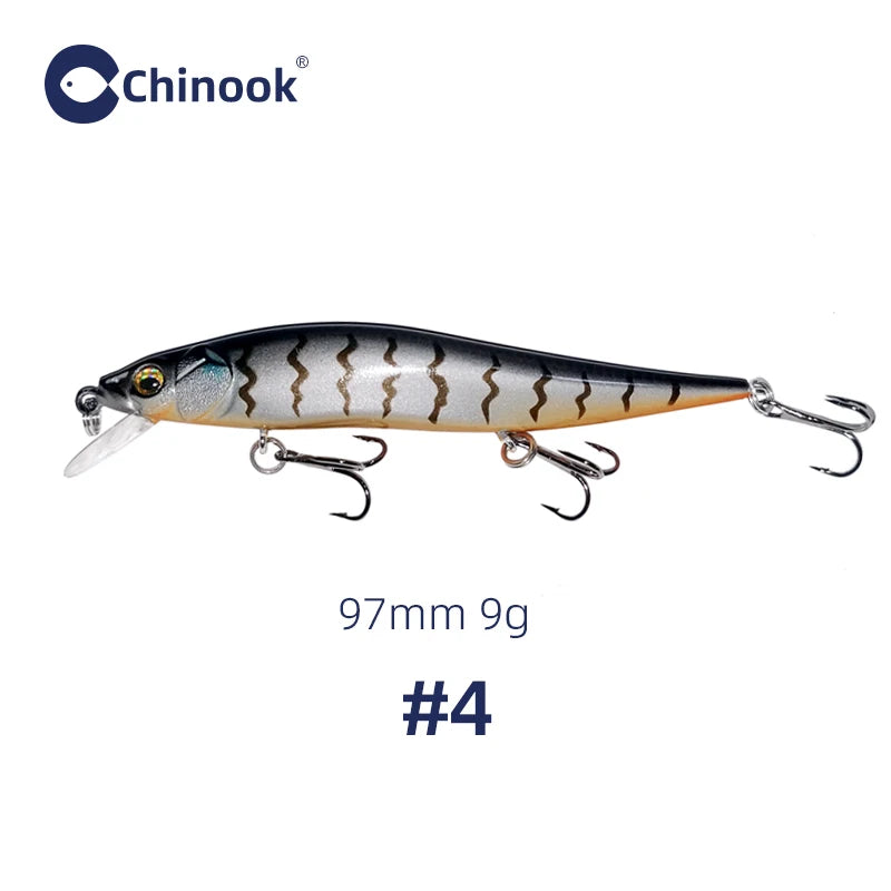 Chinook 97mm Minnow Jerkbait | 9g Floating / Suspending Hardbody Lure
