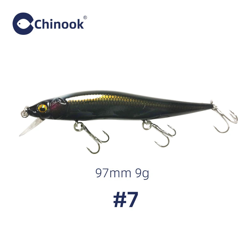 Chinook 97mm Minnow Jerkbait | 9g Floating / Suspending Hardbody Lure