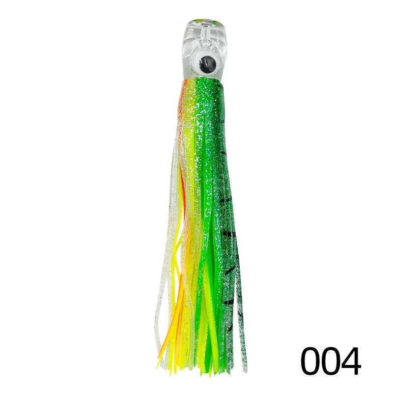 Squid Skirt Trolling Lure – 16 cm & 25 cm Offshore Game Lure (6 Colours, 150 cm Line)