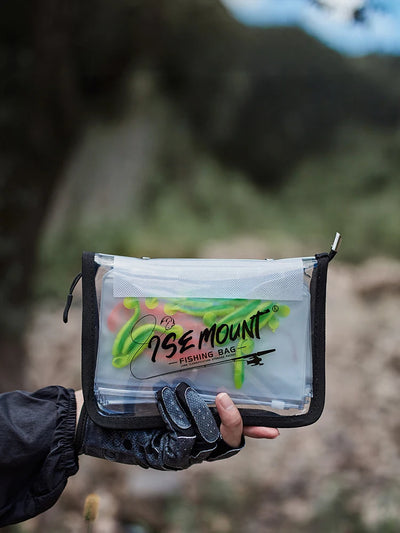 Transparent Fishing Tackle Storage Bag | Waterproof PVC Lure Organiser with Compartments