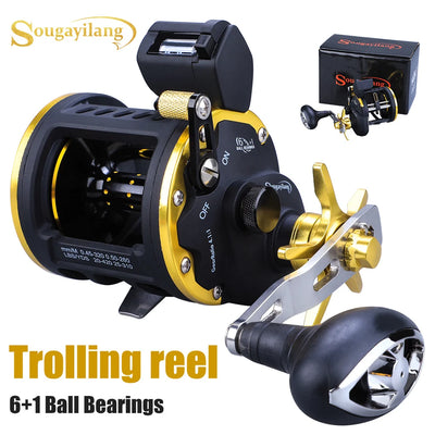 Sougayilang Trolling Fishing Reel | Overhead Line Counter Reel | Deep Sea Boat Fishing