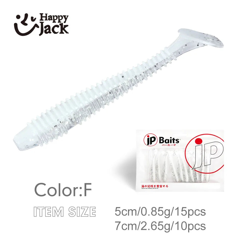 HappyJack Shad Soft Plastic Lure Set | Paddle Tail Swimbaits | 5cm / 7cm