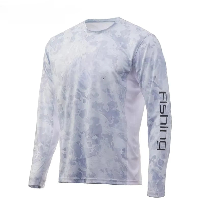 Autumn Blue Fishing Shirt | 3D Print Outdoor Performance T-Shirt