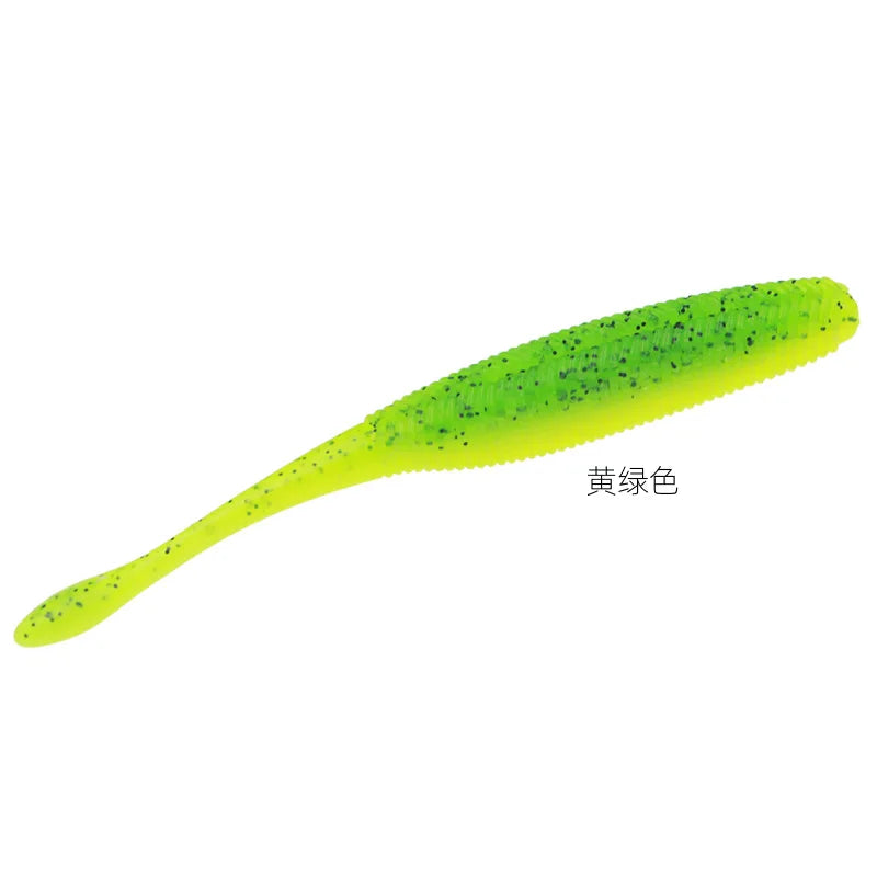10pcs Stick Worm Soft Plastic Lures | 75mm / 90mm / 110mm Salted Straight Tail Soft Baits
