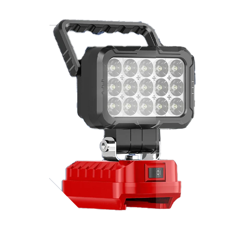 18V Battery LED Work Light For Milwaukee | Portable Jobsite & Fishing Lamp | Tool Battery Powered