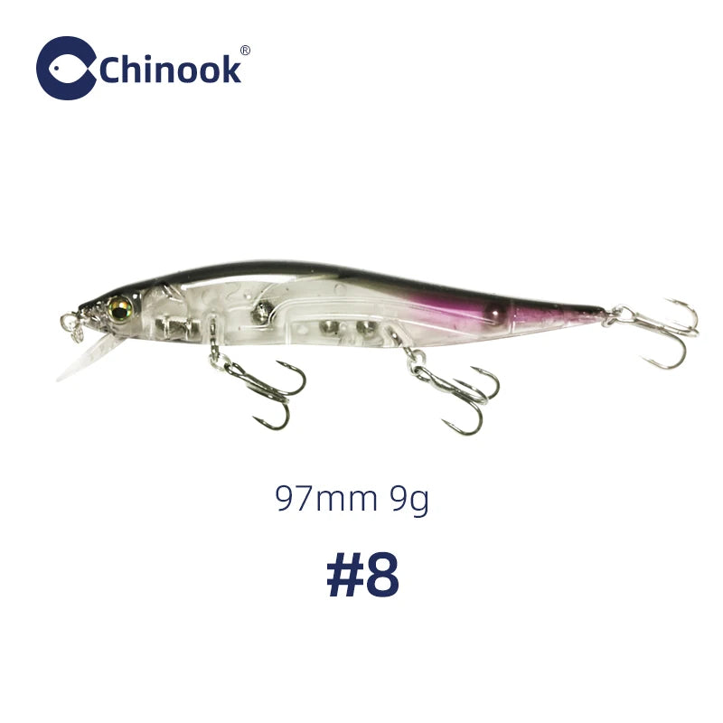 Chinook 97mm Minnow Jerkbait | 9g Floating / Suspending Hardbody Lure