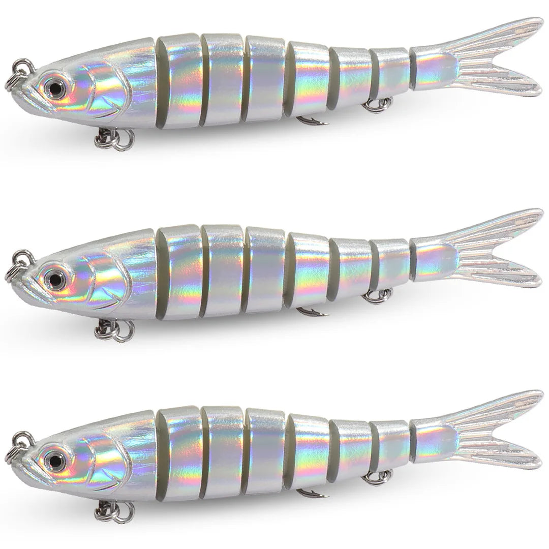3-Pack Multi-Jointed Swimbaits | 11g / 16g / 27g | Sinking Hard Bait | Bionic Swimming Action | Bass