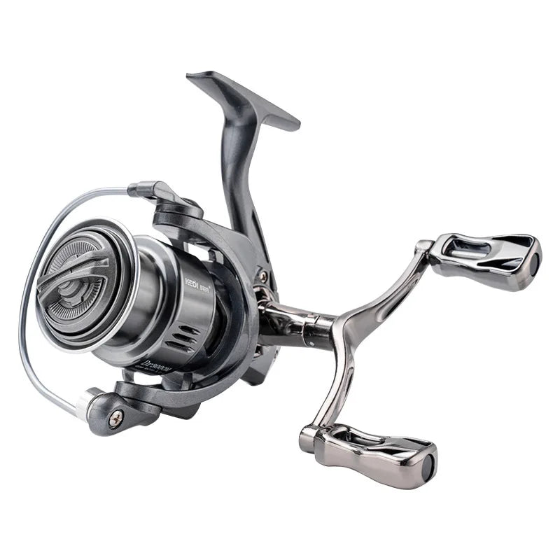 2500S / 3000M Spinning Reel – 3+1 Bearings, 8 kg Drag & CNC Metal Double Handle (Fresh & Saltwater)