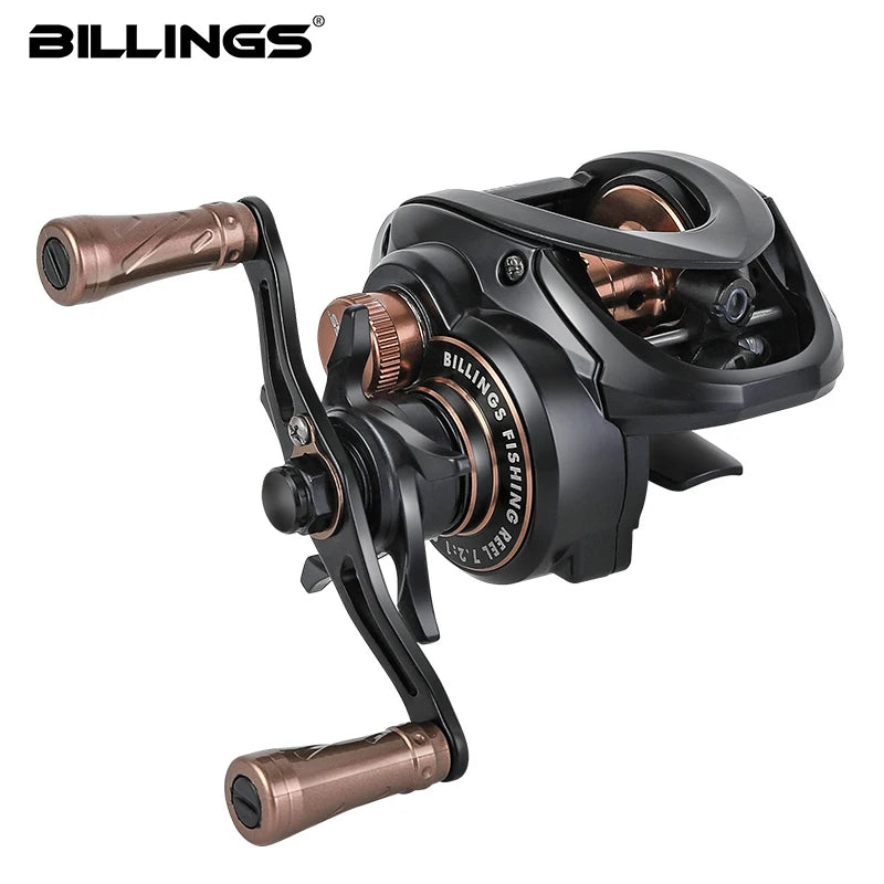 BILLINGS AX200 Baitcasting Reel | 7.2:1 Gear Ratio | 6kg Drag | 4+1 Bearings | Ultralight Baitcaster
