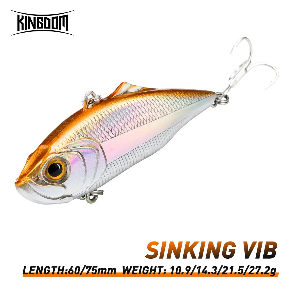 Kingdom Sinking VIB Lure | 10.9g–27.2g Vibration Blade Bait | Long Cast Hard Lure