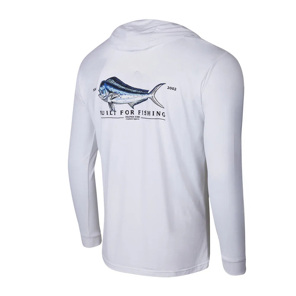 Men’s UPF50+ Fishing Hoodie | Long Sleeve Sun Protection Shirt | Breathable Summer Angling Wear