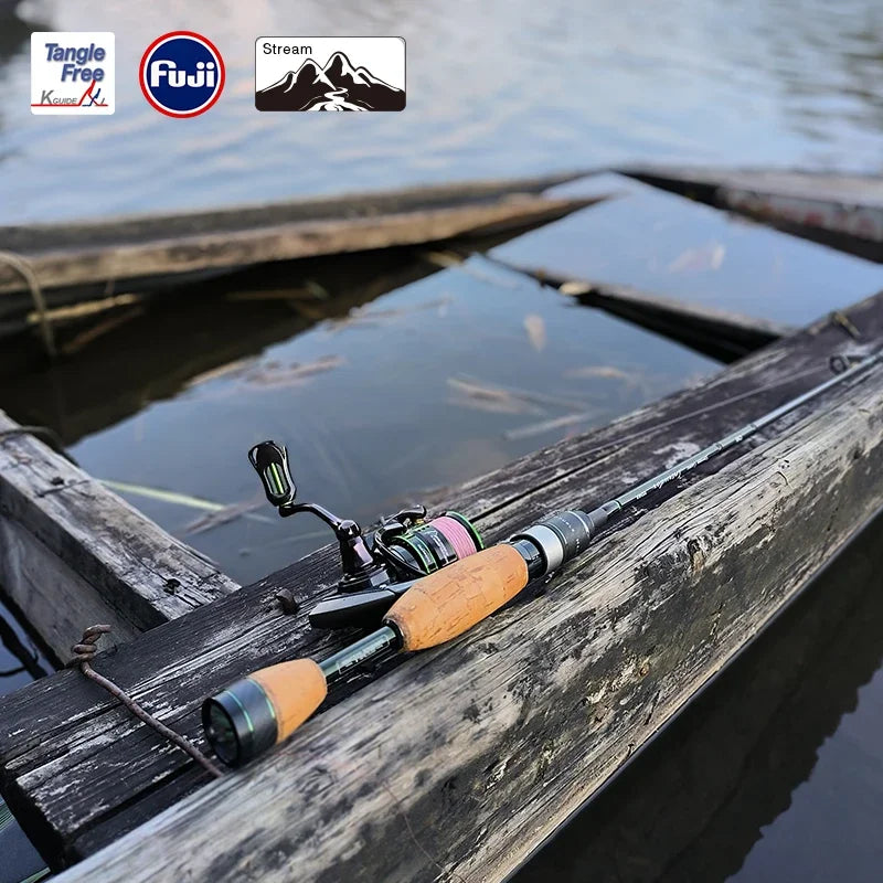 TSURINOYA INTRUDER Packable Fishing Rod | FUJI Components | UL Carbon Spinning & Casting Rod
