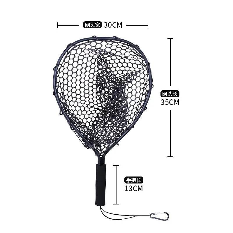 TAIYU Portable Fly Fishing Landing Net | Ultralight Aluminum Frame | Silicone Mesh | Hand Dip Net