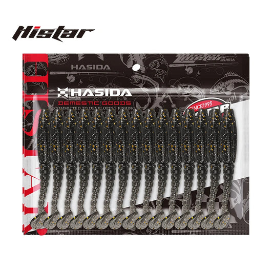 HISTAR T-Tail Soft Plastic Paddle Tail Shads | High Elasticity Silicone Fishing Lures
