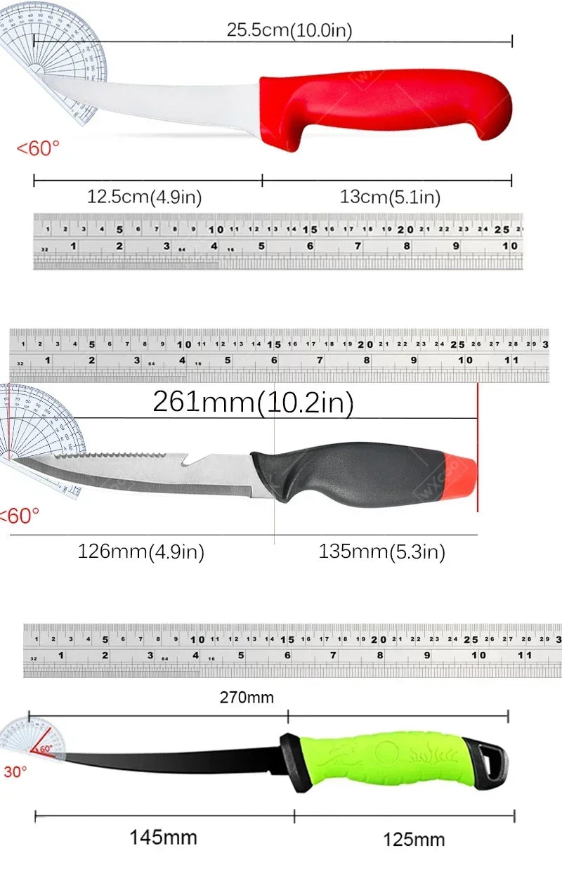WXCOO Japanese-Style Chef Knife | Fish Fillet, Sashimi & Meat Cleaver