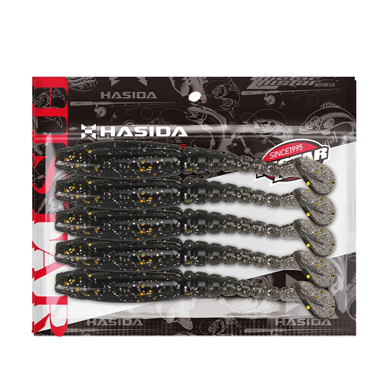 HISTAR T-Tail Soft Plastic Paddle Tail Shads | High Elasticity Silicone Fishing Lures