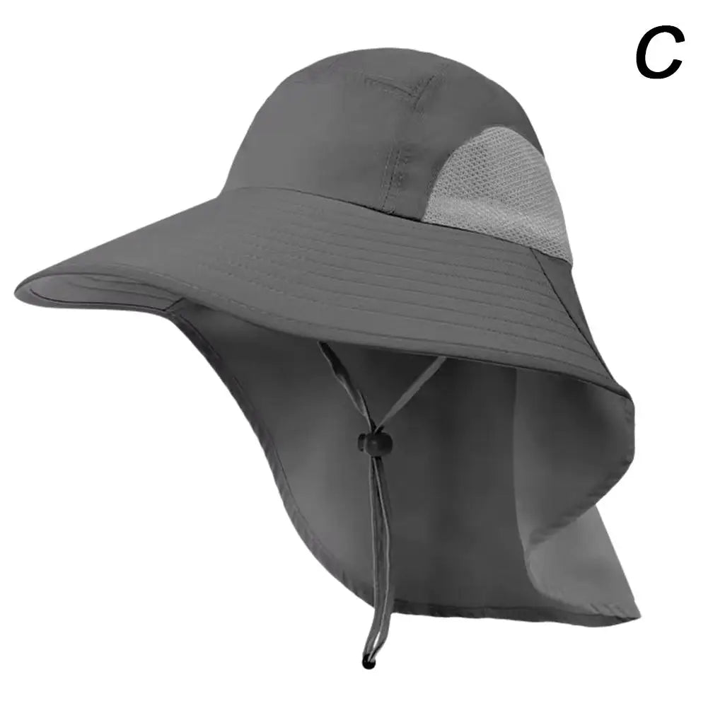 Outdoor Fishing Hat | Wide Brim with Neck Cover | Sun-Protective Breathable Fisherman Hat