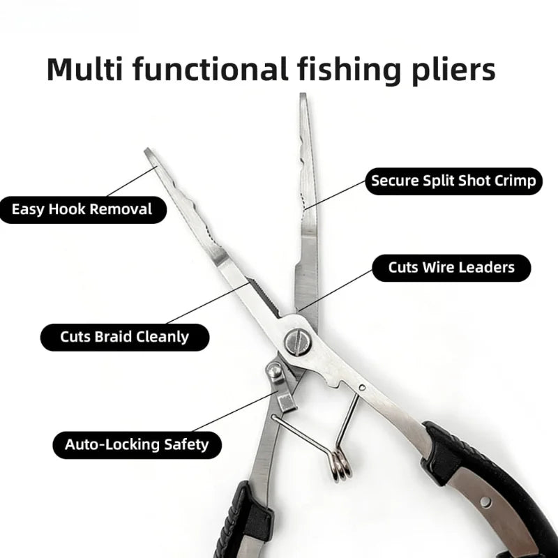Multifunction Fishing Pliers | 21cm Long Nose Hook Remover | Stainless Steel Fishing Tool