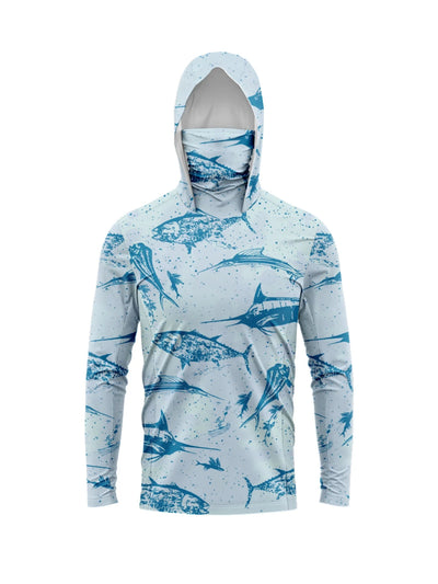 MALFC Men’s UPF50+ Fishing Hoodie | Long Sleeve Sun Protection Fishing Shirt