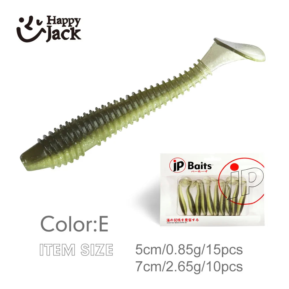 HappyJack Shad Soft Plastic Lure Set | Paddle Tail Swimbaits | 5cm / 7cm