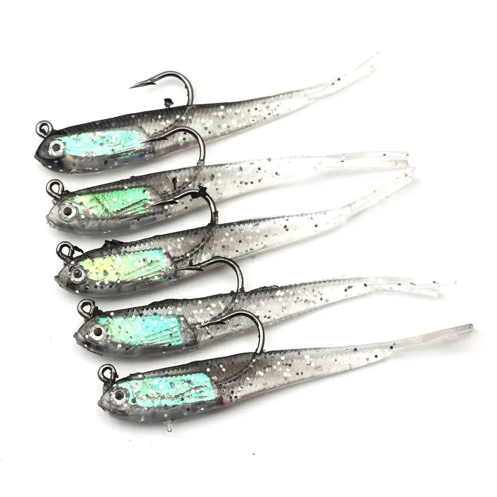 5-Pack Baitfish Soft Plastic Lures | 75mm / 2.2g | Finesse Minnow Baits