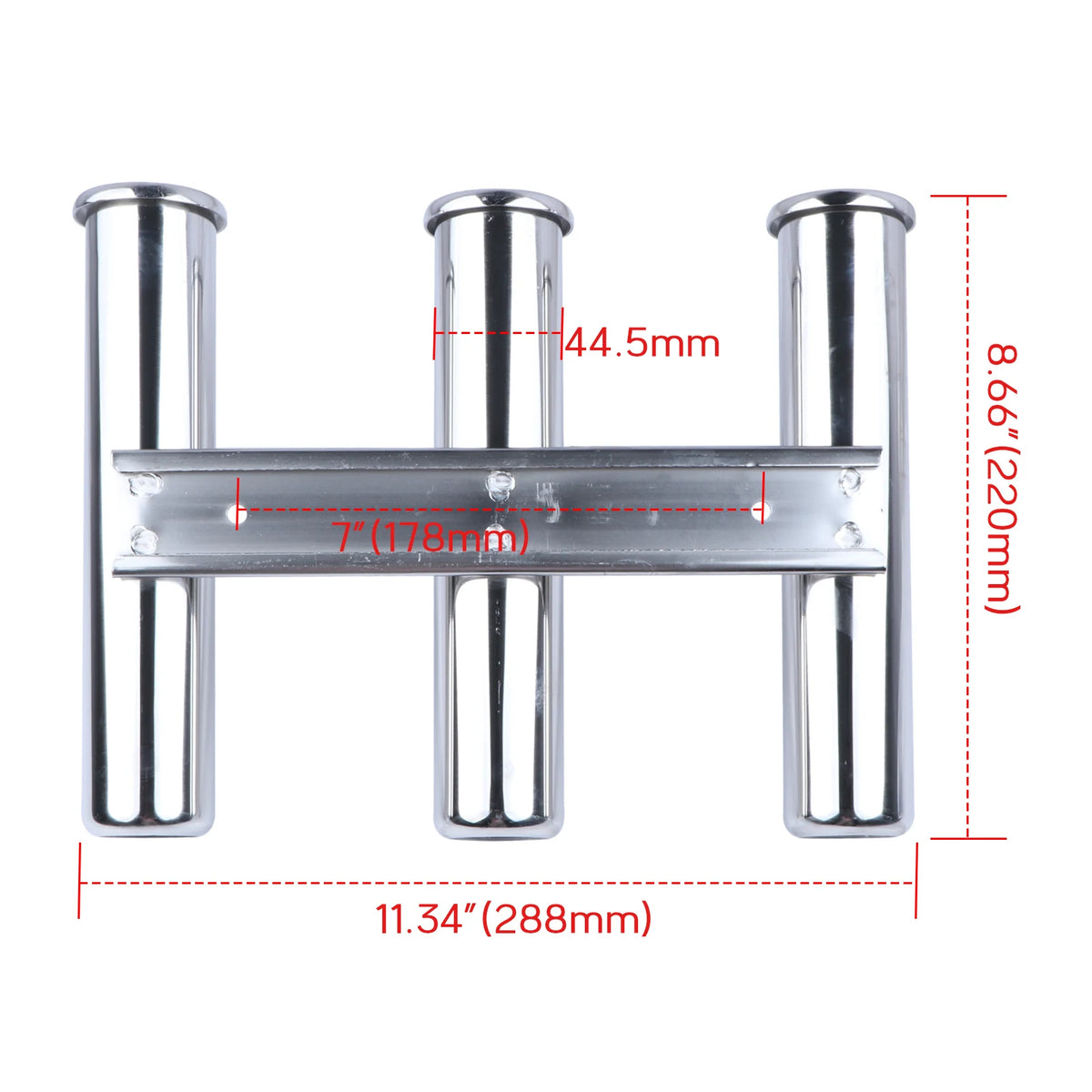 Stainless Steel Boat Fishing Rod Holder Rack | 3-Rod / 4-Rod Wall Mount