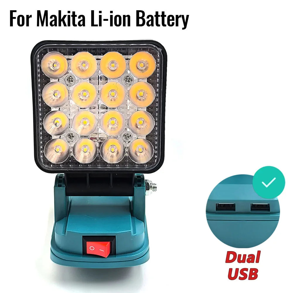 18V Lantern Work Light For Makita | Cordless LED Camping & Jobsite Light | Battery Powered