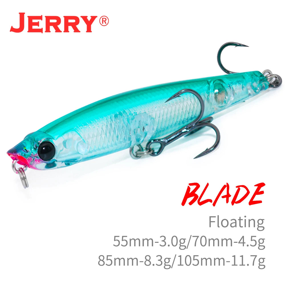 Jerry Blade Topwater Pencil Lure | Floating Stickbait | UV Coated Surface Hardbody | 55mm / 70mm