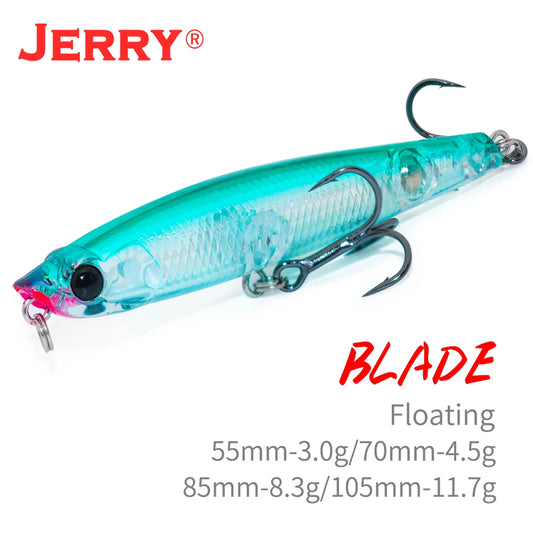 Jerry Blade Topwater Pencil Lure | Floating Stickbait | UV Coated Surface Hardbody | 55mm / 70mm