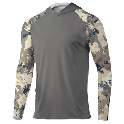 Men’s Camouflage Fishing Hoodie | UPF50+ Long Sleeve Sun Protection Fishing Shirt