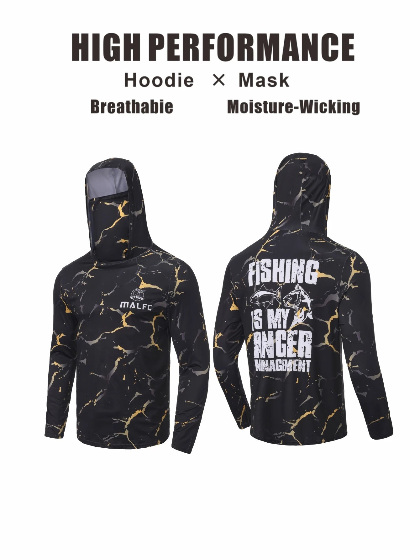 MALFC Hooded Fishing Shirt | UPF UV Protection | Long Sleeve Fishing Apparel