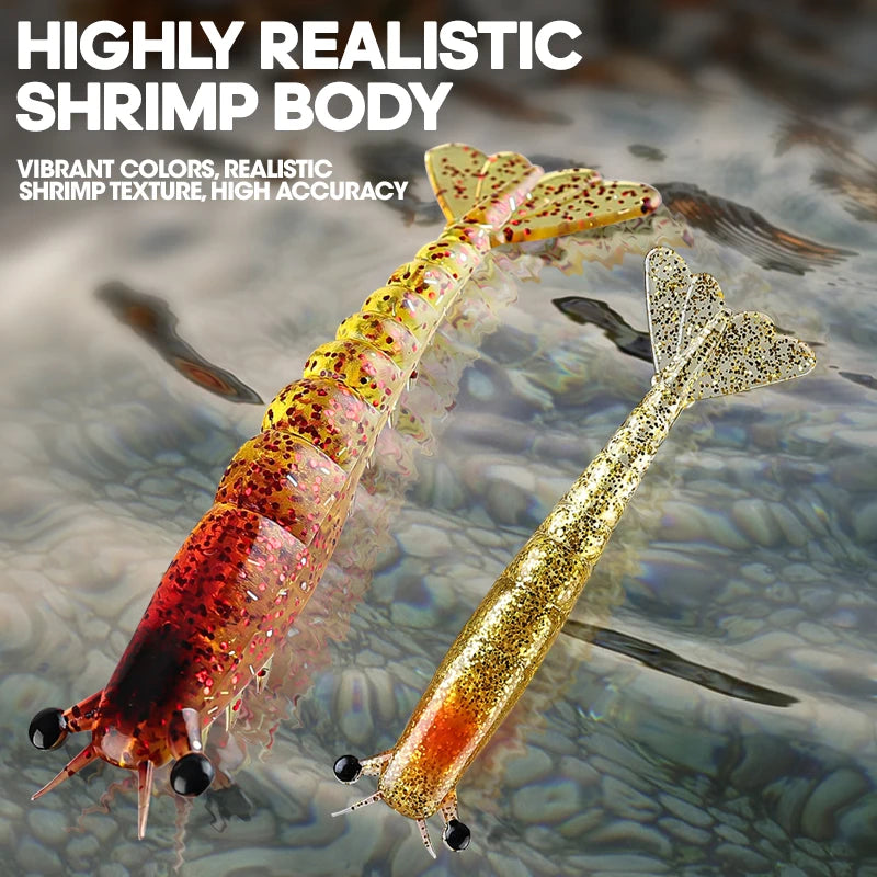 Taiyu Sinking Shrimp Soft Lures | 9.5cm / 11.5cm PVC Prawn Bait | 2pcs