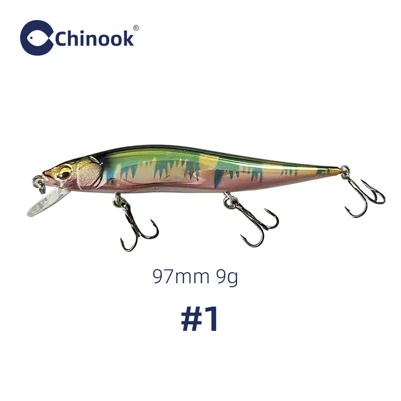 Chinook 97mm Minnow Jerkbait | 9g Floating / Suspending Hardbody Lure