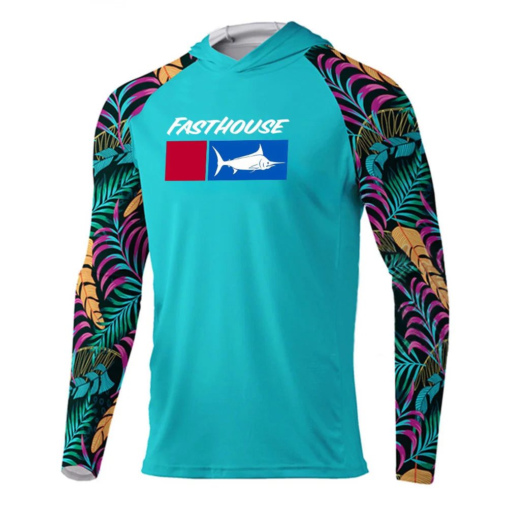 UPF 50+ Australian Summer Fishing Hoodie | Sun Safe Quick-Dry Long Sleeve Shirt