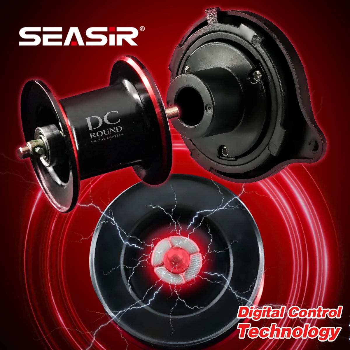 SEASIR DC-ROUND Baitcasting Reel | Brass Gear Drum Reel | Long Cast Saltwater Baitcaster | 164g