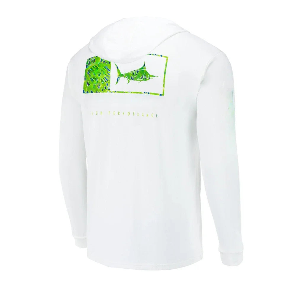 Men’s UPF50+ Fishing Hoodie | Long Sleeve Sun Protection Shirt | Breathable Summer Angling Wear